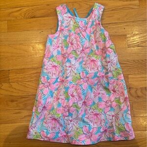 Tommy Bahama Blue / Pink Floral Girls Dress - sz 5